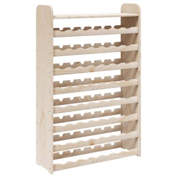 Solid Pine Wine Rack with Top Board - 56 Bottle Capacity