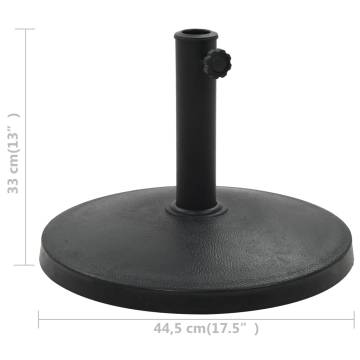 Parasol Base Round Polyresin 10 kg Black - Durable and Stylish