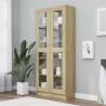 Vitrine Cabinet Sonoma Oak 82.5x30.5x185.5 cm Engineered Wood Colour sonoma oak Quantity in Package 1 Height 185.5 cm 