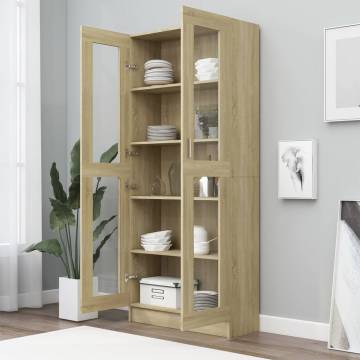 Vitrine Cabinet Sonoma Oak - Stylish 82.5x30.5 cm Storage