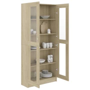 Vitrine Cabinet Sonoma Oak - Stylish 82.5x30.5 cm Storage