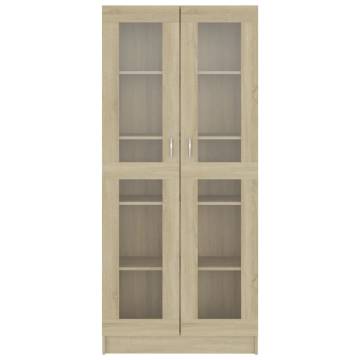 Vitrine Cabinet Sonoma Oak - Stylish 82.5x30.5 cm Storage