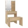 Dressing Table Set with LED - Sonoma Oak Furniture