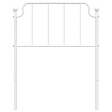 Stylish White Metal Headboard - 75 cm - Hipo Market