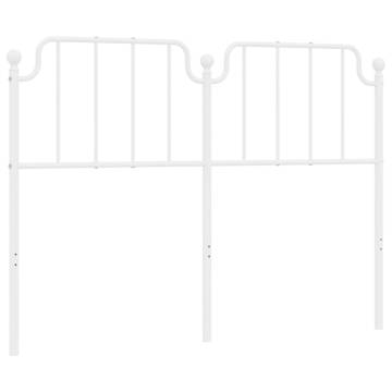 Stylish White Metal Headboard 140 cm | Hipo Market