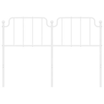 Stylish White Metal Headboard 140 cm | Hipo Market