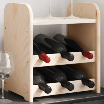 Wine Rack with Top Board - Solid Pine Wood | Hipo Market