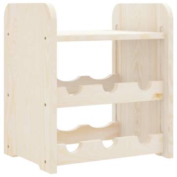 Wine Rack with Top Board - Solid Pine Wood | Hipo Market