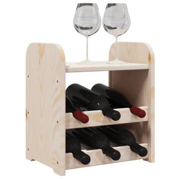 Wine Rack with Top Board - Solid Pine Wood | Hipo Market