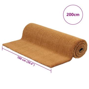 Natural Coir Door Mat 100x200 cm - Durable & Non-Slip