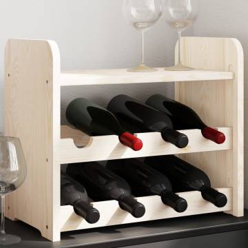 Stylish Pine Wine Rack with Top Board - 43x25x37 cm