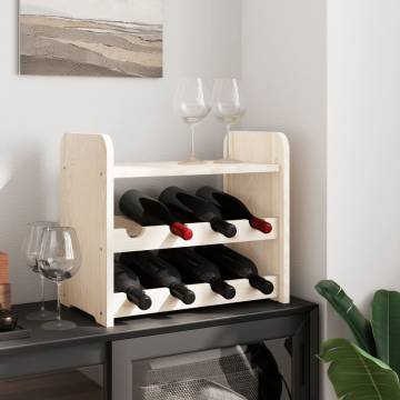 Stylish Pine Wine Rack with Top Board - 43x25x37 cm