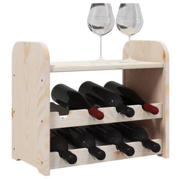 Stylish Pine Wine Rack with Top Board - 43x25x37 cm