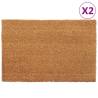 Door Mats 2 pcs Natural 40x60 cm Tufted Coir Size 40 x 60 cm Quantity in Package 2 