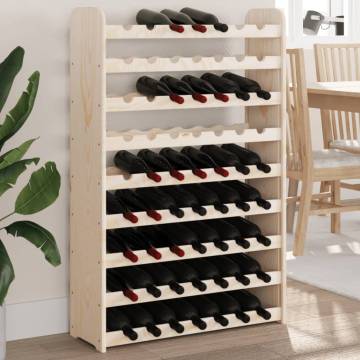 Stylish Solid Pine Wine Rack - 63 Bottle Capacity | HipoMarket