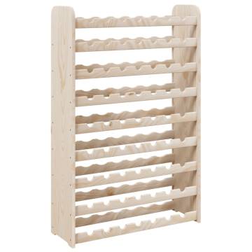 Stylish Solid Pine Wine Rack - 63 Bottle Capacity | HipoMarket