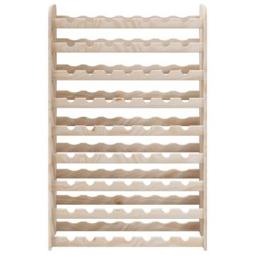 Stylish Solid Pine Wine Rack - 63 Bottle Capacity | HipoMarket