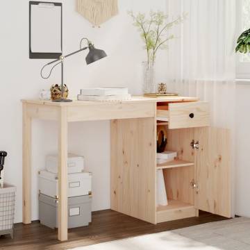 Stylish Solid Wood Pine Desk 100x50x75 cm - HipoMarket UK