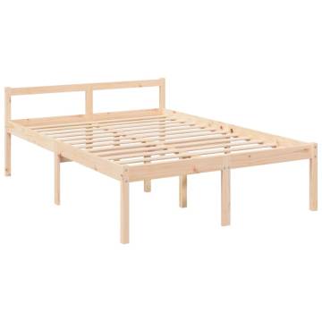 Solid Wood Pine Bed Frame 120x190 cm for Small Double Beds