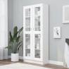 Vitrine Cabinet White 82.5x30.5x185.5 cm Engineered Wood Colour white Quantity in Package 1 Height 185.5 cm 