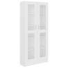 Sleek Vitrine Cabinet in White - 82.5x30.5x185.5 cm