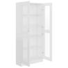 Sleek Vitrine Cabinet in White - 82.5x30.5x185.5 cm