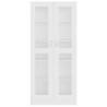 Sleek Vitrine Cabinet in White - 82.5x30.5x185.5 cm