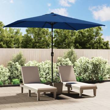 Outdoor Parasol with Metal Pole 300x200 cm - Azure | HipoMarket