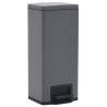 30L Grey Stainless Steel Pedal Dustbin - Anti-fingerprint