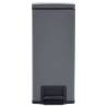 30L Grey Stainless Steel Pedal Dustbin - Anti-fingerprint