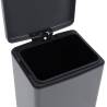 30L Grey Stainless Steel Pedal Dustbin - Anti-fingerprint