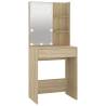 Dressing Table with LED in Sonoma Oak - Stylish & Functional