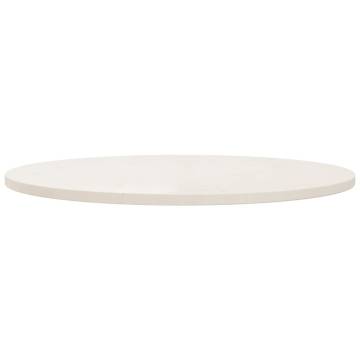 Table Top White Ø90x2.5 cm Solid Wood Pine - Hipo Market