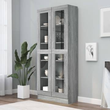 Vitrine Cabinet Grey Sonoma - Stylish Storage Solution