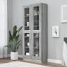 Vitrine Cabinet Grey Sonoma 82.5x30.5x185.5 cm Engineered Wood Colour grey sonoma Quantity in Package 1 Height 185.5 cm 