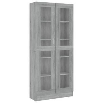 Vitrine Cabinet Grey Sonoma - Stylish Storage Solution