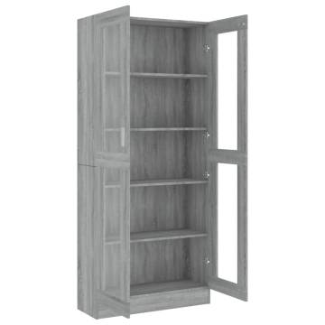 Vitrine Cabinet Grey Sonoma - Stylish Storage Solution