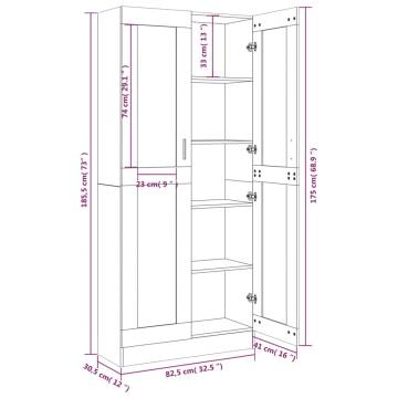 Vitrine Cabinet Grey Sonoma - Stylish Storage Solution