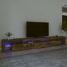 TV Cabinet with LED Lights Smoked Oak 290x36.5x40 cm Colour smoked oak Quantity in Package 1 Width 290 cm 