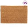 Door Mats 5 pcs Natural 40x60 cm Tufted Coir Size 40 x 60 cm Quantity in Package 5 