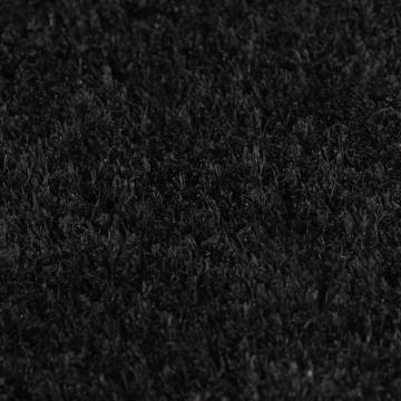 Door Mat Black 80x100 cm Tufted Coir - Durable & Non-Slip