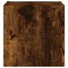 TV Wall Cabinets with LED Lights - Smoked Oak Set of 2