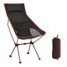 Foldable Camping Chair - Durable PVC & Aluminium - Black