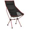 Foldable Camping Chair - Durable PVC & Aluminium - Black