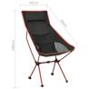 Foldable Camping Chair - Durable PVC & Aluminium - Black