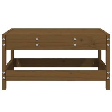 Honey Brown Solid Wood Garden Footstool | Durable & Stylish