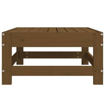 Honey Brown Solid Wood Garden Footstool | Durable & Stylish