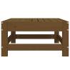 Honey Brown Solid Wood Garden Footstool | Durable & Stylish