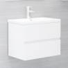 High Gloss White Sink Cabinet - 60x38.5x45 cm | Hipomarket