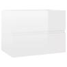 High Gloss White Sink Cabinet - 60x38.5x45 cm | Hipomarket